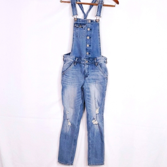 Hollister Jean Boyfriend Overalls NEW - Picture 1 of 8